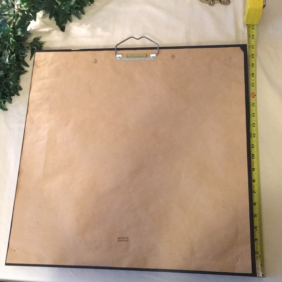 20 1/2” X 20 1/2” Maroon & Gold Floral Picture - Picture 8 of 8